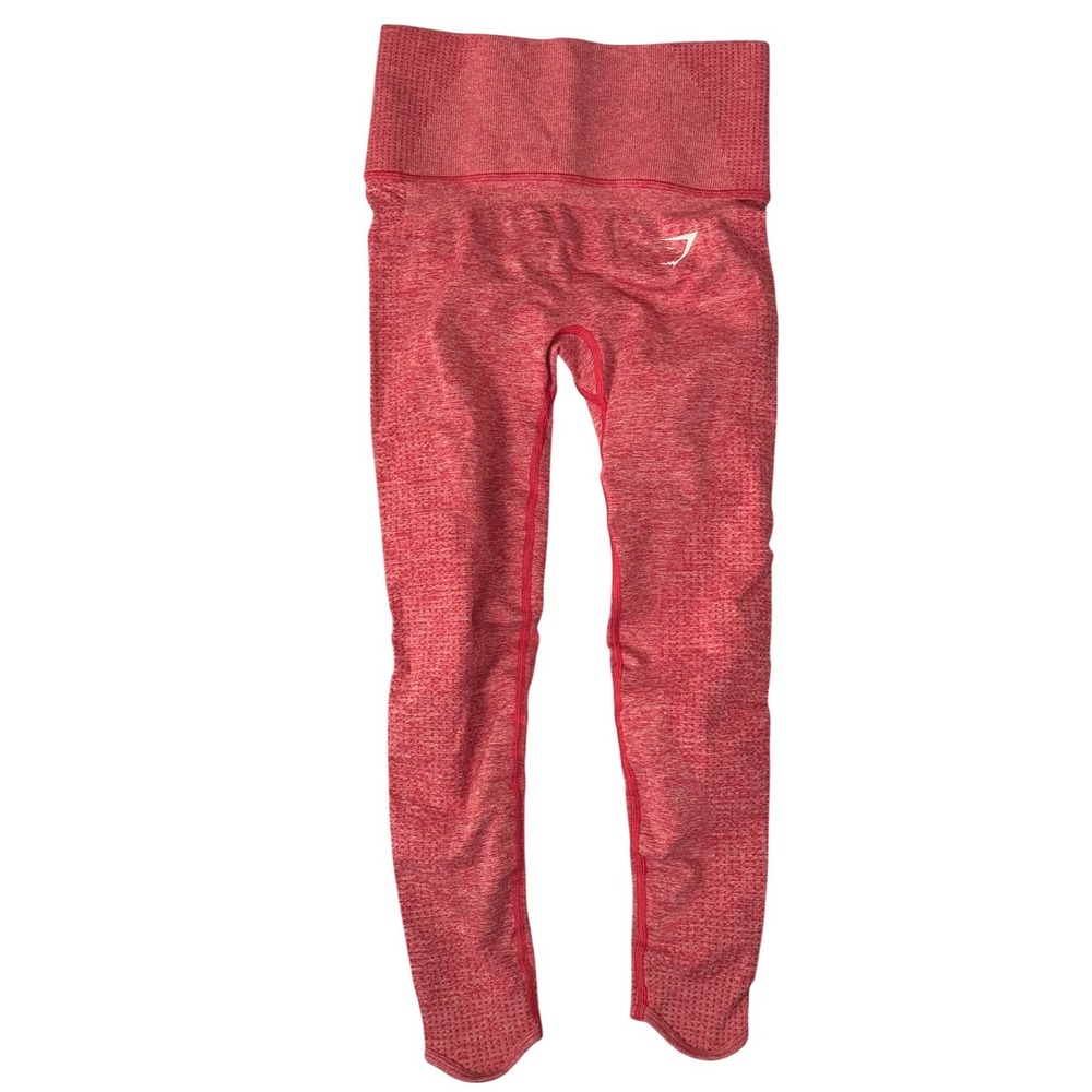 Gymshark Vital Seamless Leggings Womens Small Red Marl High Waisted Yoga Pants